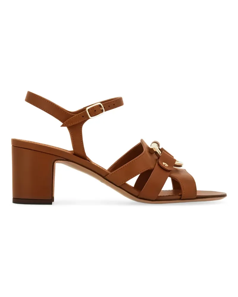 Ferragamo Verzierte Gancini Sandalen - Braun Braun