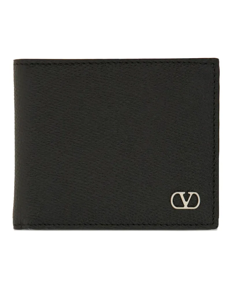 Valentino Garavani logo leather wallet - Schwarz Schwarz