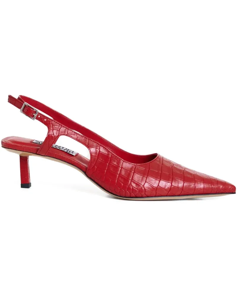 Essentiel crocodile-effect heeled pumps - Rot Rot