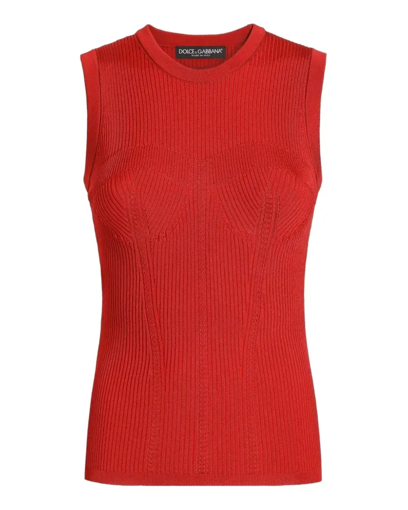 Dolce & Gabbana Gestricktes Top - Rot Rot