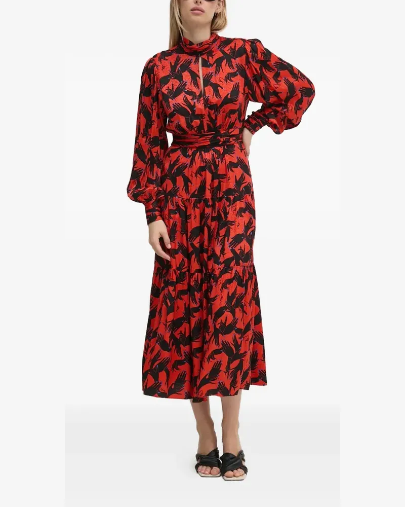 Diane von Furstenberg Midikleid mit Print - Rot Rot