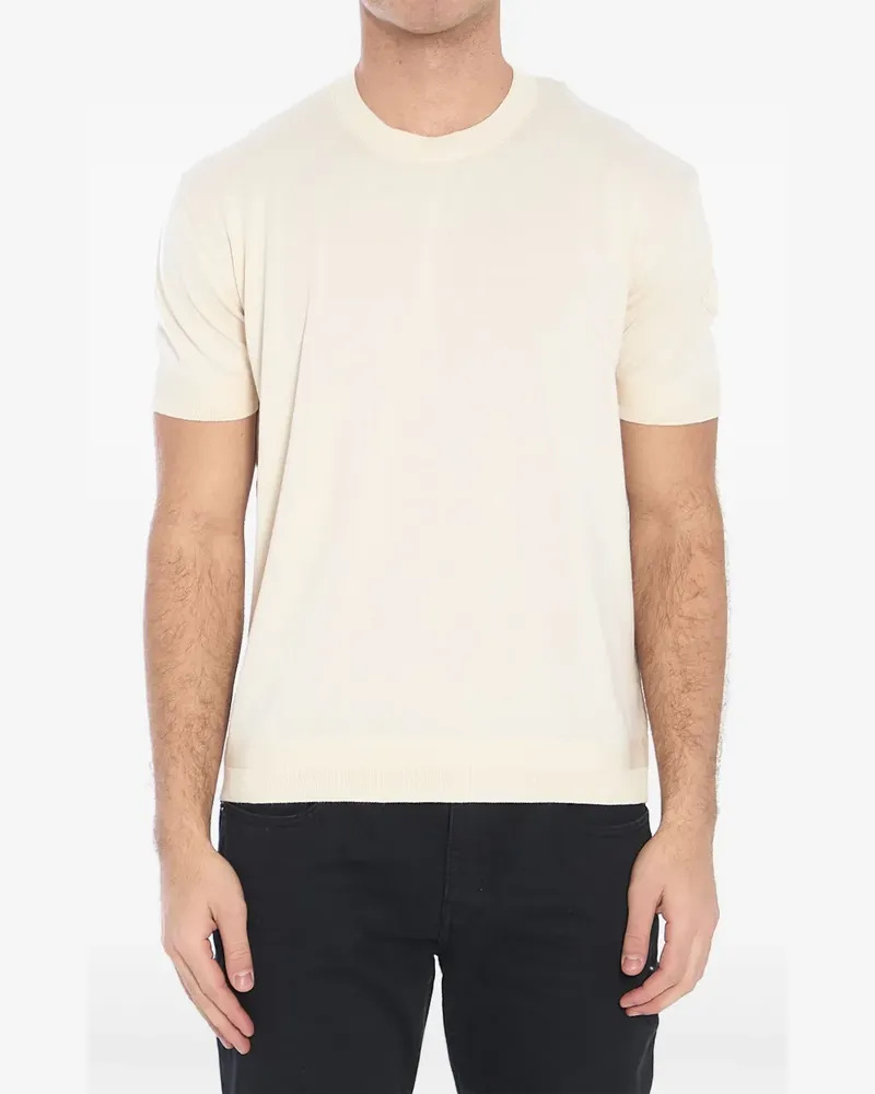 Moncler Fein gestricktes T-Shirt - Nude Nude