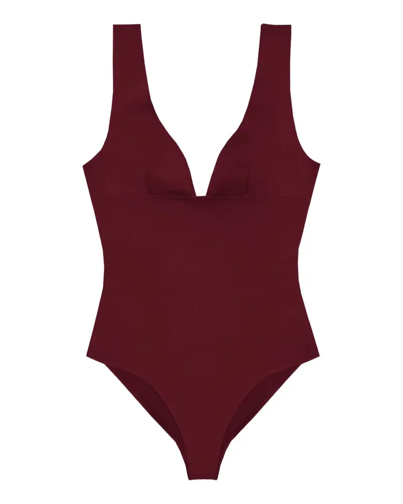 MC2 Saint Barth Calliope plunge swimsuit - Rot Rot