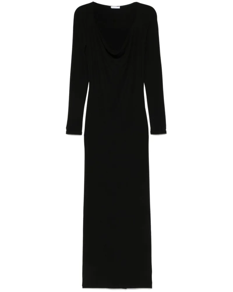Patrizia Pepe Maxikleid aus Krepp - Schwarz Schwarz