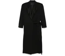 Gewickelter Mantel - Schwarz