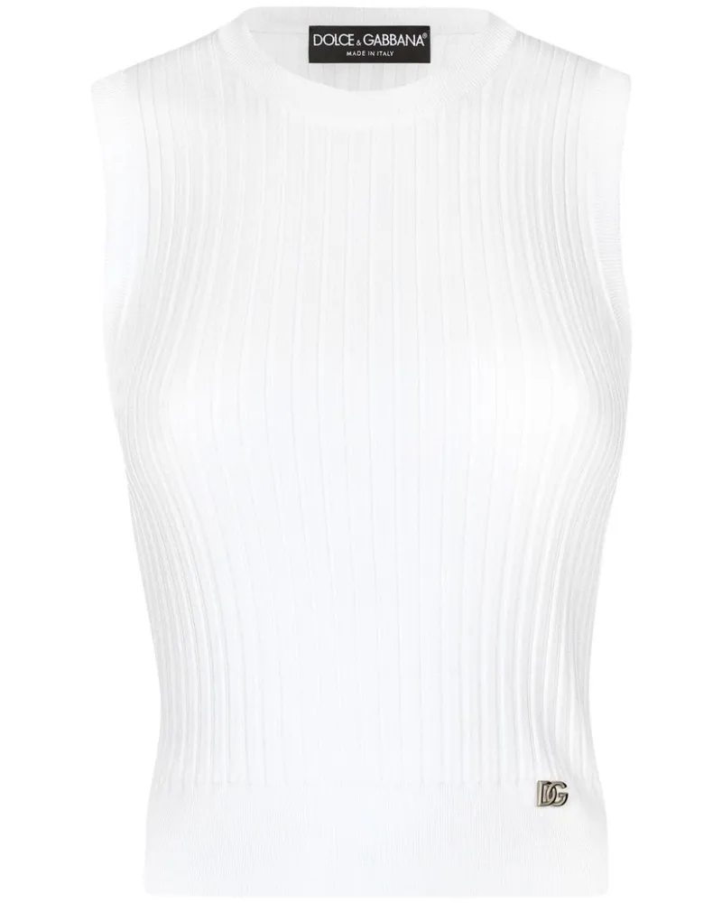 Dolce & Gabbana Geripptes Oberteil - Weiß Weiß
