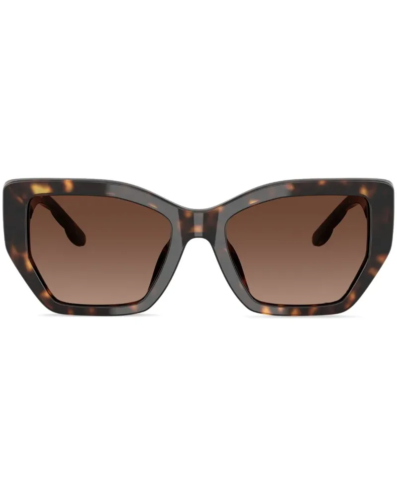 Tory Burch Sonnenbrille mit Logo-Schild - Grün Grün