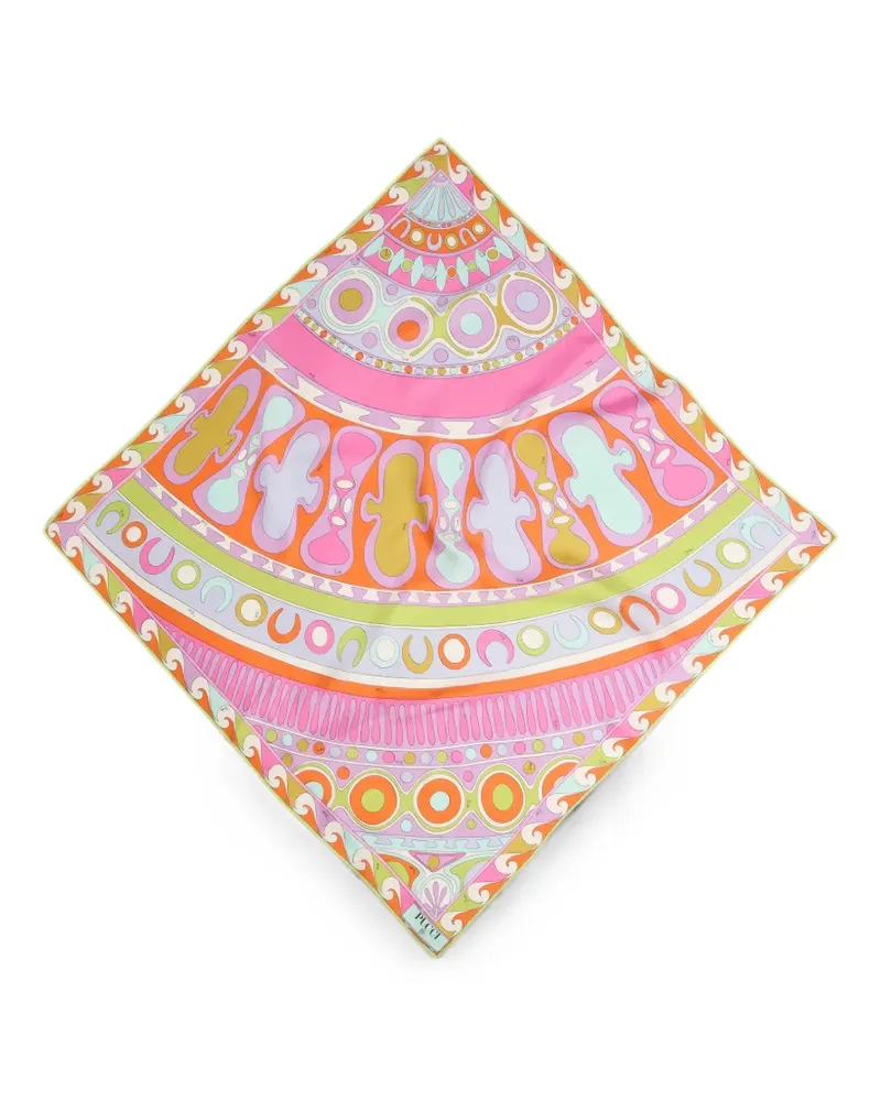 Emilio Pucci Carrè-Schal aus Seide mit Soleil-Print - Rosa Rosa