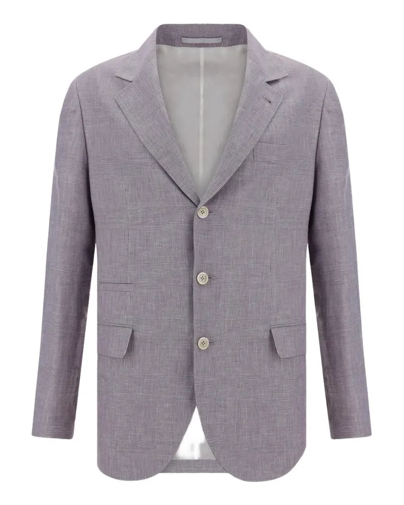 Brunello Cucinelli check-pattern blazer - Violett Violett