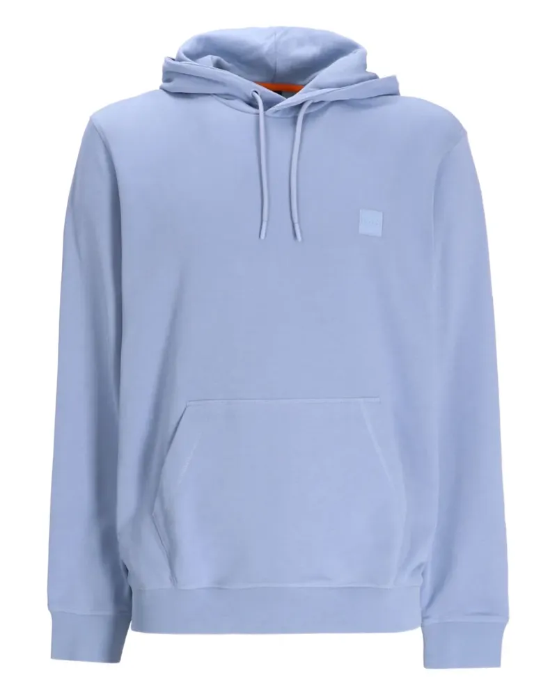 HUGO BOSS Hoodie mit Logo-Patch - Blau Blau