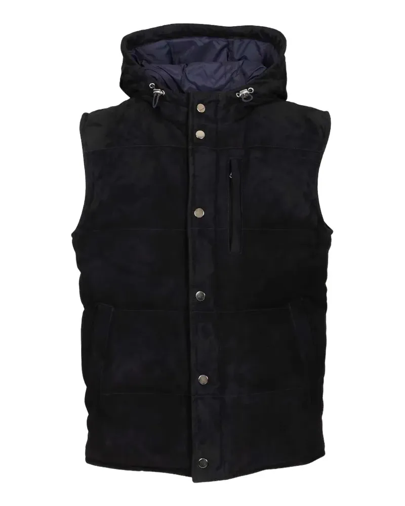 Al Duca D’Aosta 1902 quilted suede gilet - Blau Blau