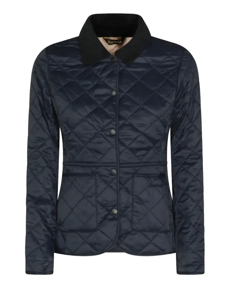 Barbour quilted corduroy-collar jacket - Blau Blau