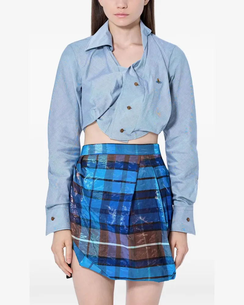 Vivienne Westwood Asymmetrisches Cropped-Hemd - Blau Blau