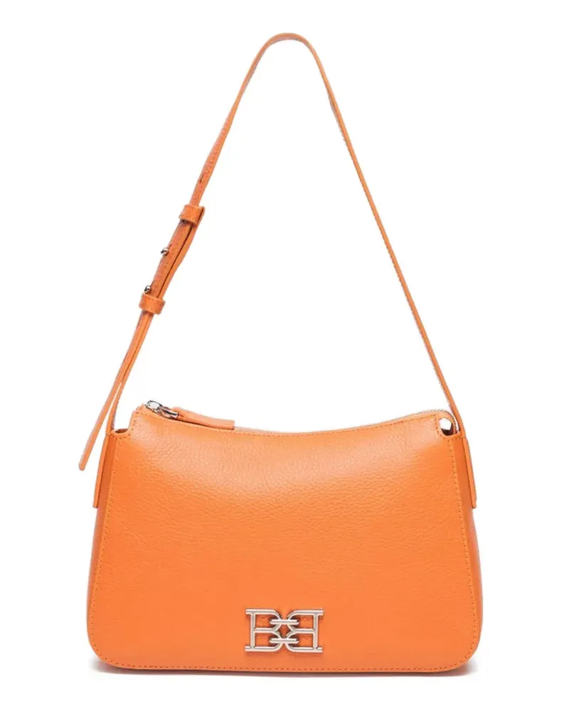 Bally small logo-detail grained leather shoulder bag - Orange Orange