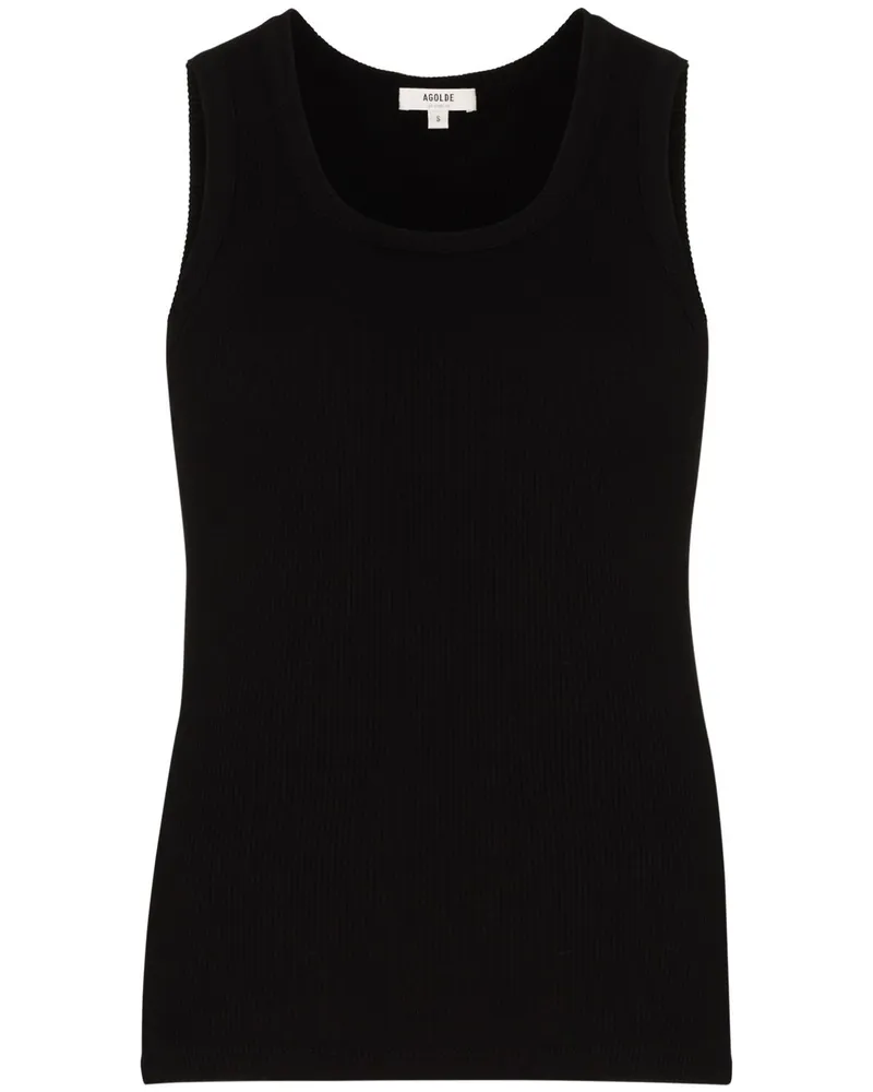 AGOLDE Geripptes 'Poppy' Tanktop - Schwarz Schwarz