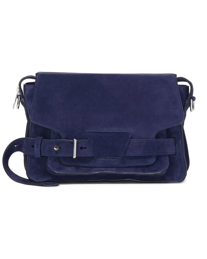 Proenza Schouler Beacon Satchel-Tasche aus Wildleder Blau