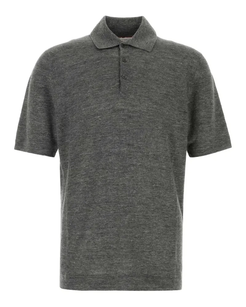 Brunello Cucinelli buttoned short-sleeve polo shirt - Grau Grau