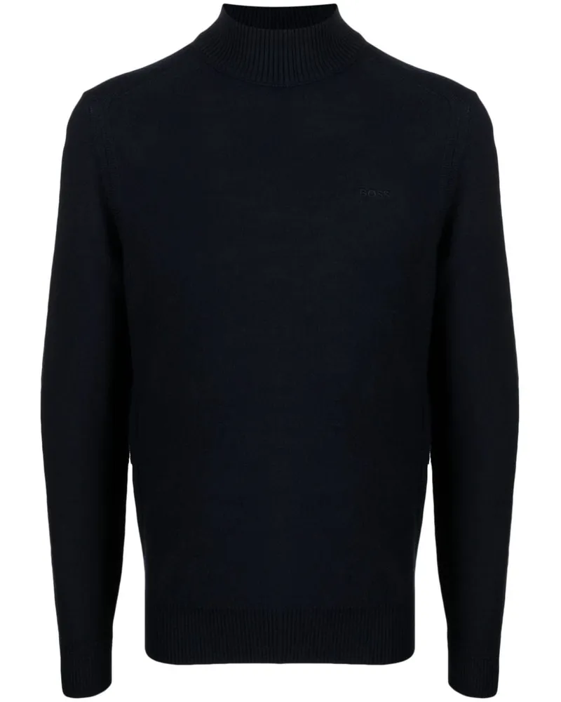 HUGO BOSS Pullover mit Stehkragen - Blau Blau