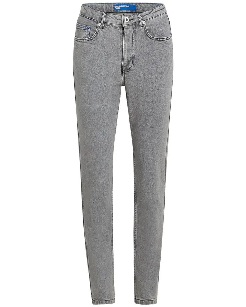 Karl Lagerfeld Hoch sitzende Tapered-Jeans - Grau Grau