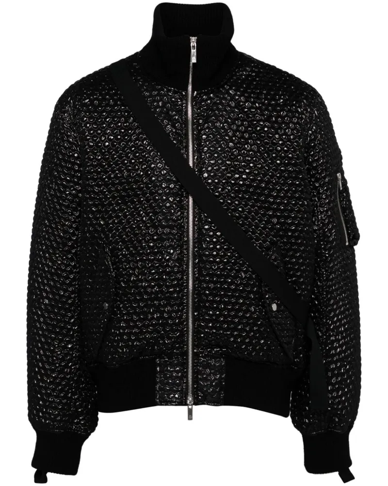 Helmut Lang Seatbelt Bomberjacke - Schwarz Schwarz