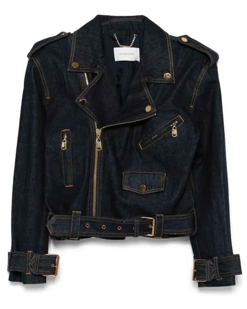 Zimmermann Crush Bikerjacke - Blau Blau