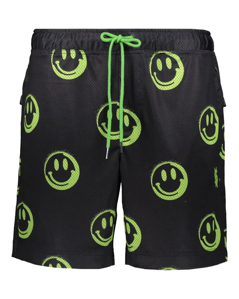 ksubi Kordelzug-Shorts mit Smiley - Schwarz Schwarz