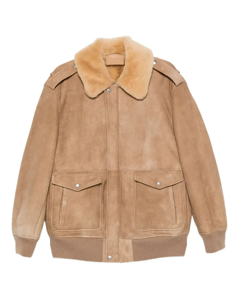 Prada Bomberjacke aus Wildleder - Nude Nude