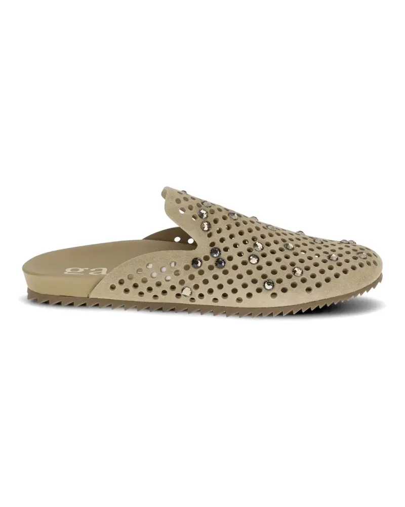 Pedro Garcia Perforierte Braidy Mules - Nude Nude