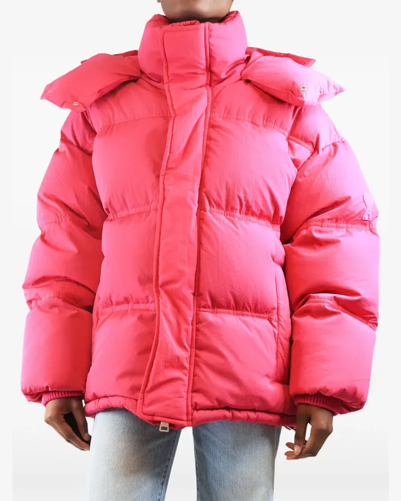 AMI Paris Steppjacke mit Kapuze - Rosa Rosa
