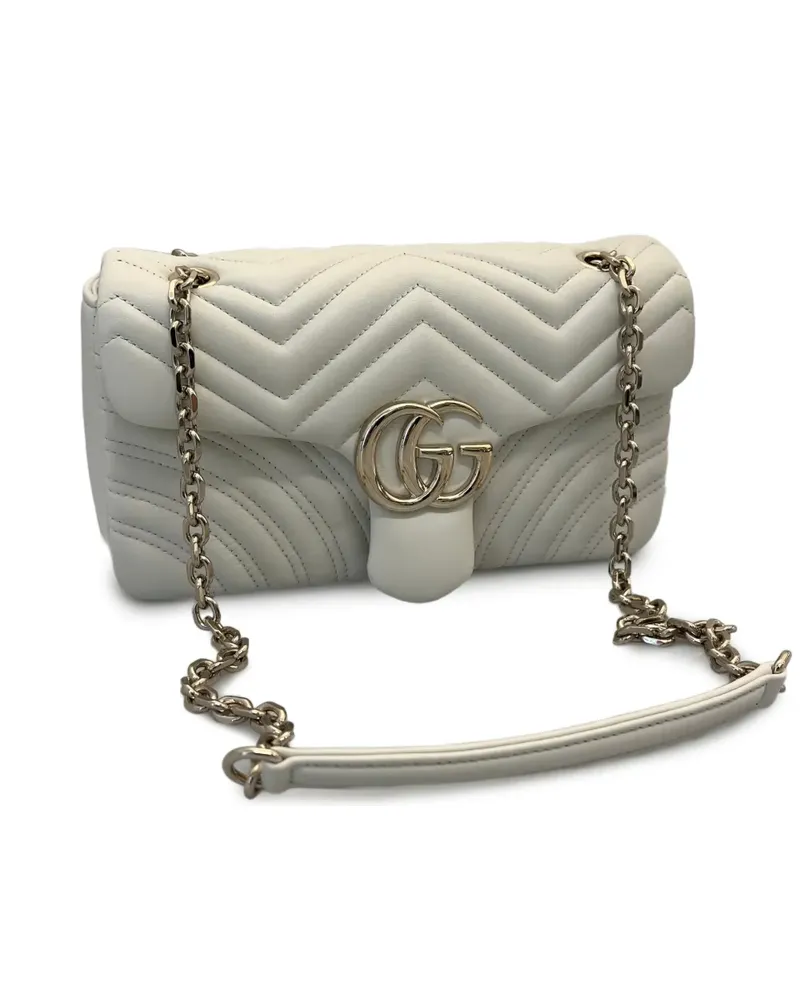 Gucci GG Marmont Tasche mit Kettenriemen - Weiß Weiß