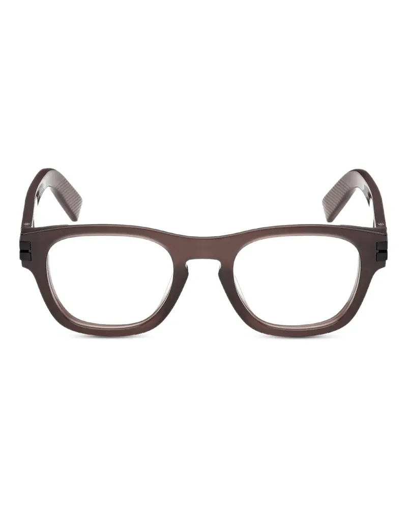 Ermenegildo Zegna Brille mit eckigem Gestell - Braun Braun
