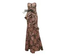 Gerüschtes Maxikleid mit Schleifendetail - Schwarz