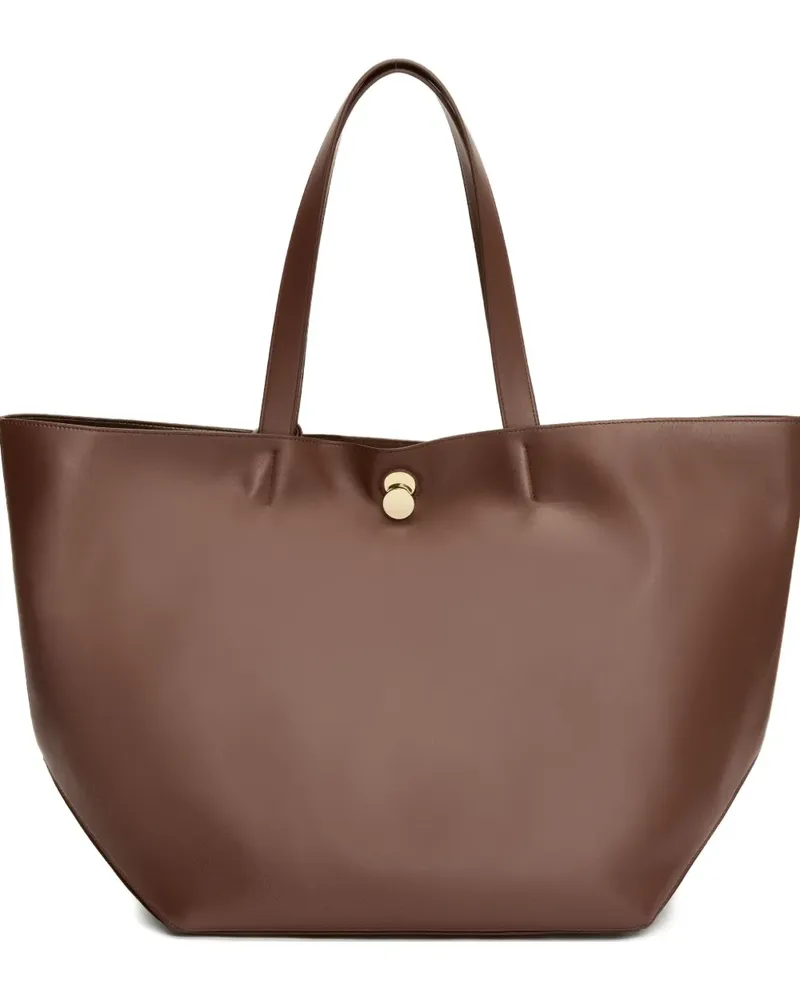 Fabiana Filippi Eclissi Tote Bag mit Knopfverschluss - Braun Braun