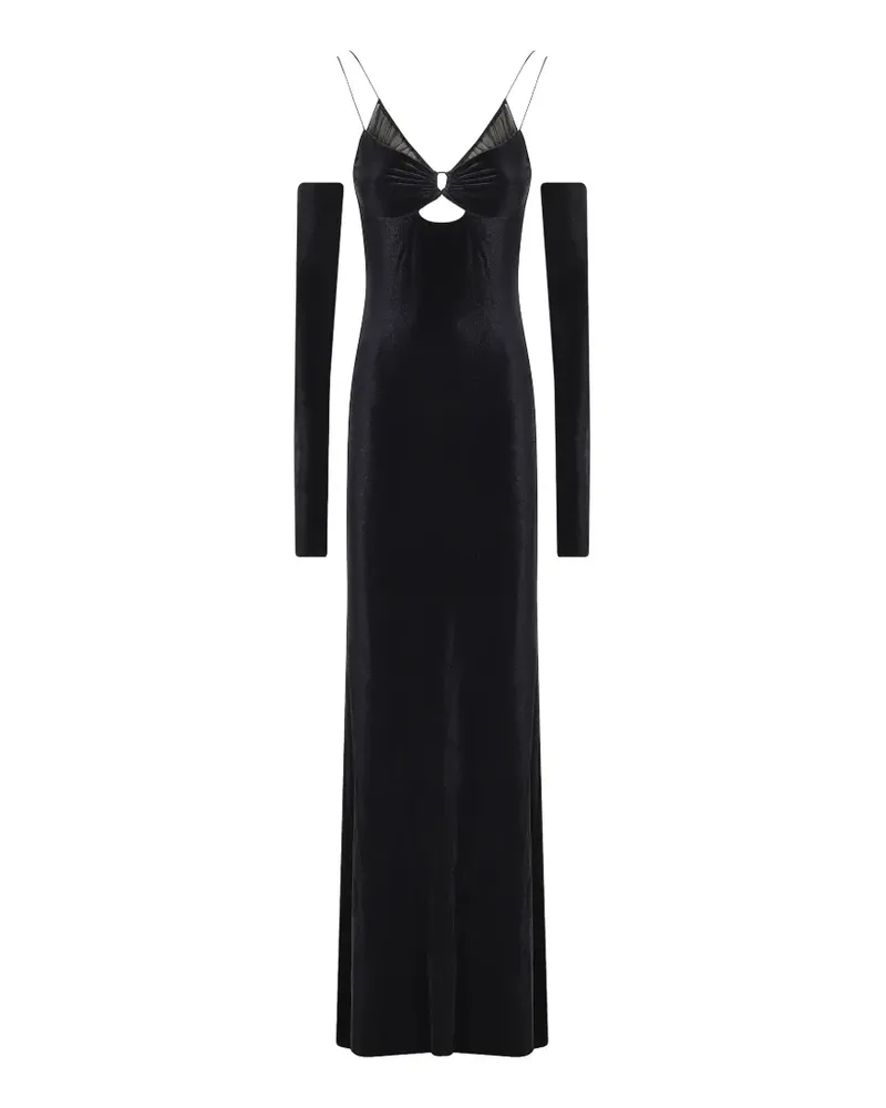 Amazuìn Greta Velvet cutout dress - Schwarz Schwarz