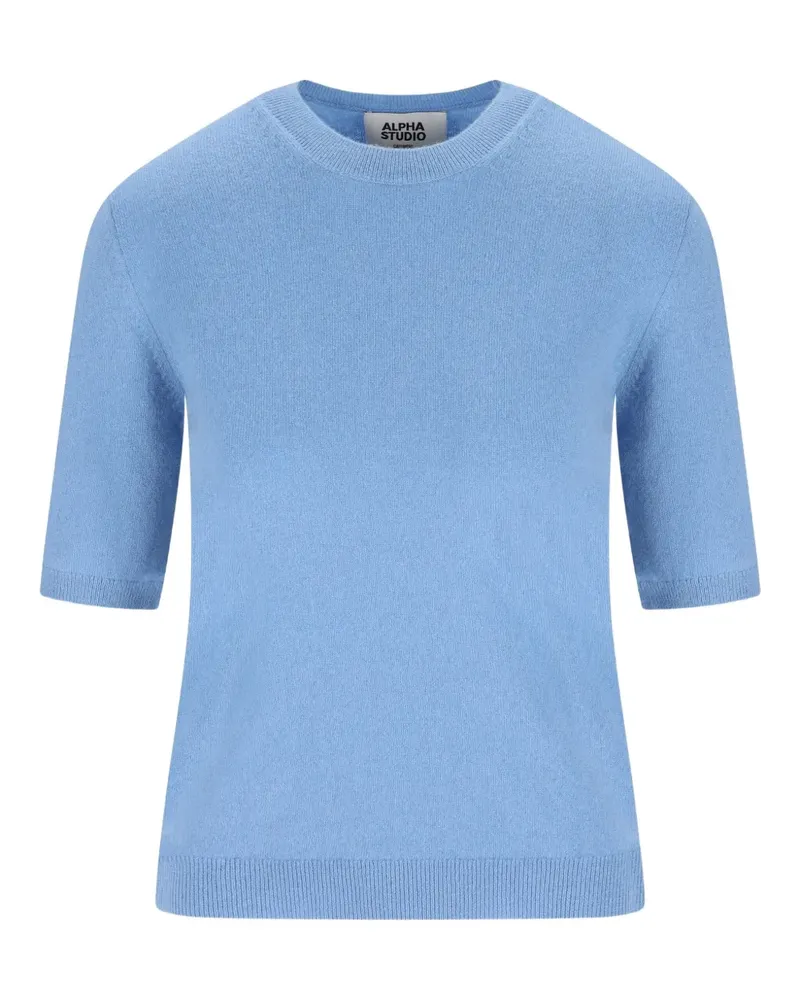 Alpha Studio Oberteil aus Kaschmir - Blau Blau