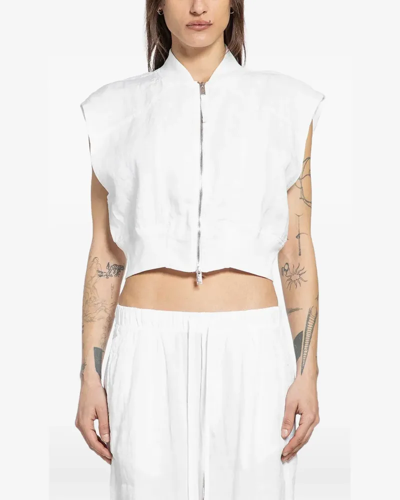 THOM KROM zipped bomber vest - Weiß Weiß