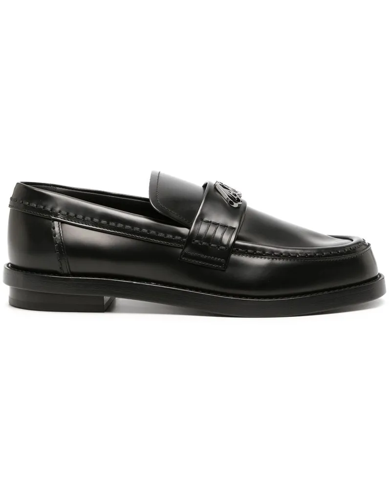 Alexander McQueen Loafer mit Seal-Schild Schwarz