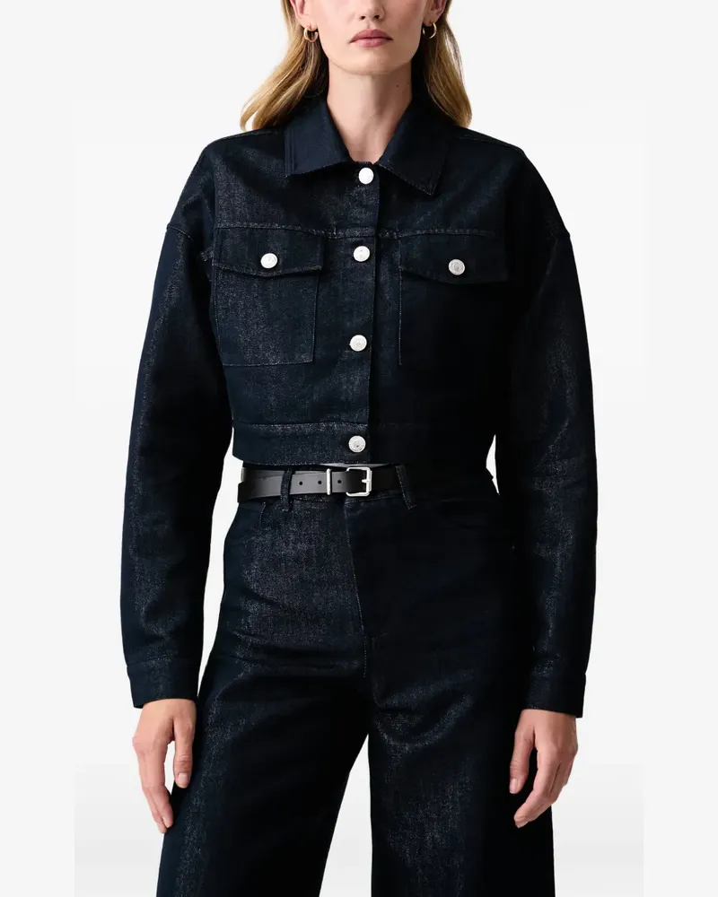 Fracomina cropped denim jacket - Blau Blau