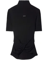 OFF-WHITE Oberteil mit Logo-Print Schwarz