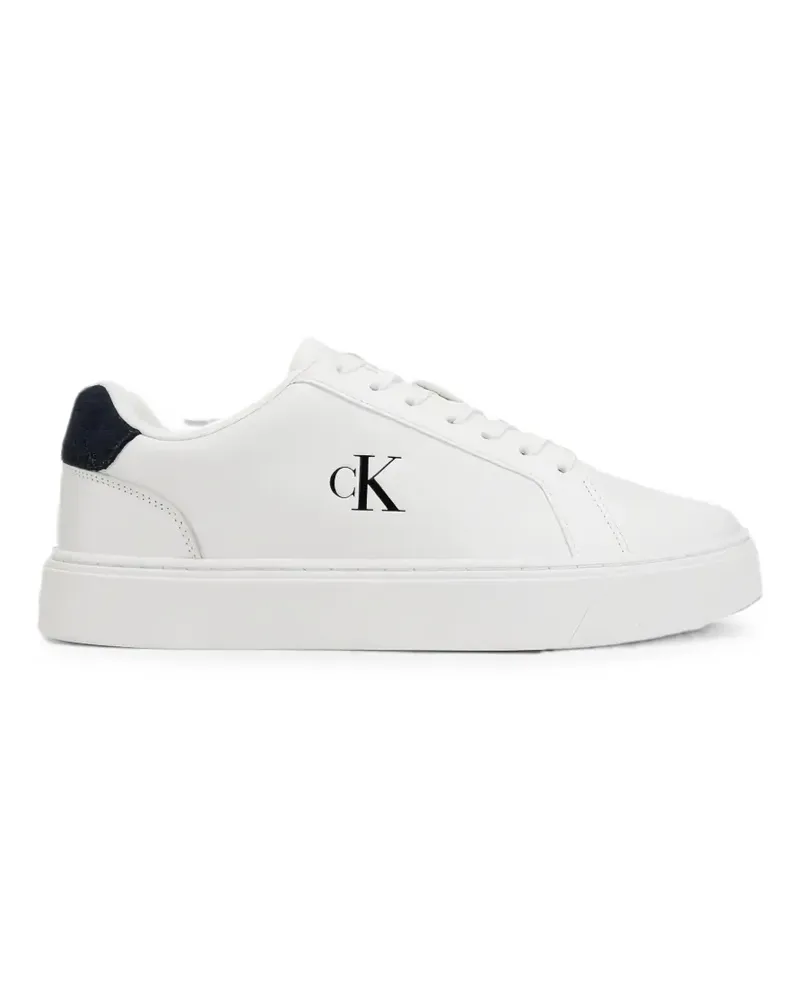 Calvin Klein Signature Sneakers mit Logo-Print - Weiß Weiß