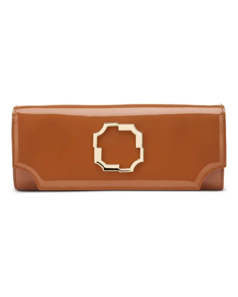 Malone Souliers Vivien Clutch aus Lackleder - Braun Braun