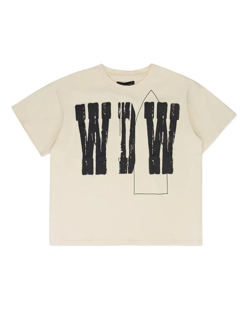 WHO DECIDES WAR T-Shirt mit Schriftzug - Weiß Weiß