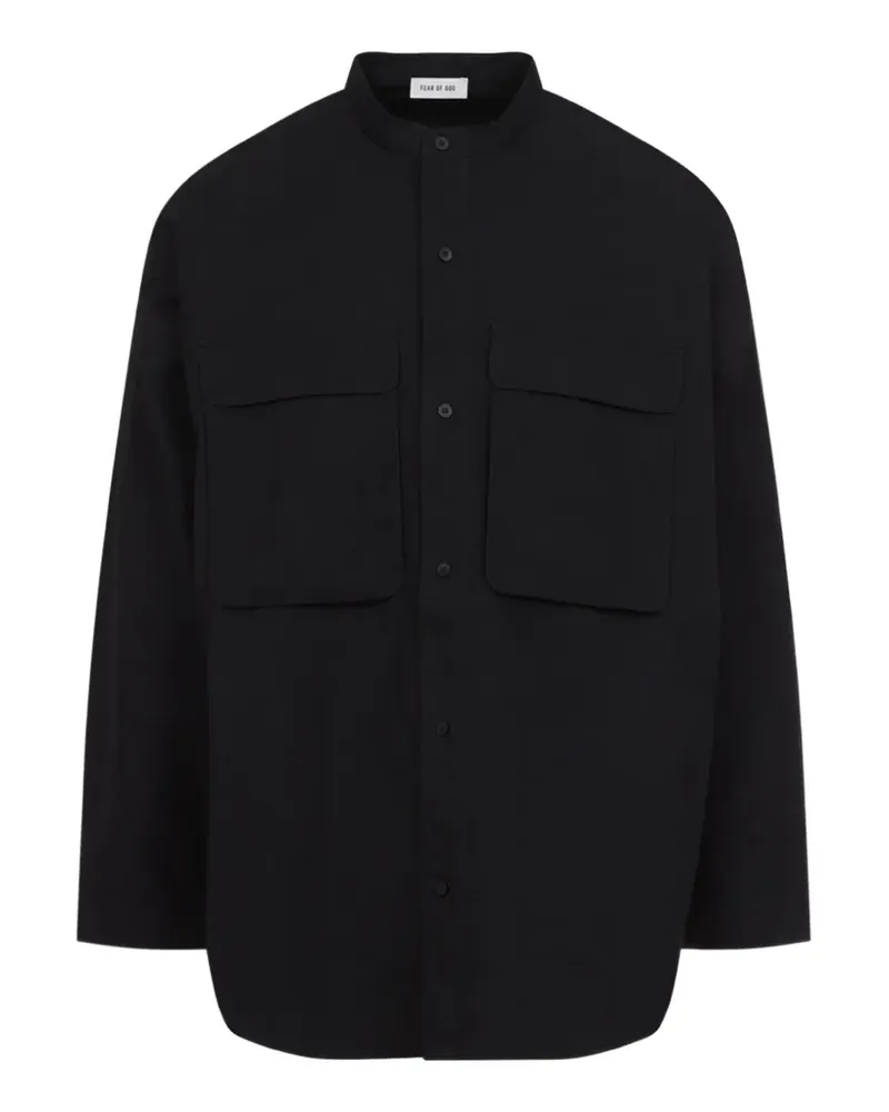 Fear of God mandarin-collar flap-pocket shirt - Schwarz Schwarz