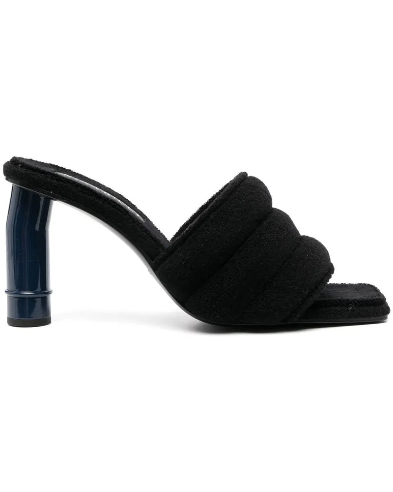 Nina Ricci Mules mit eckiger Kappe - Schwarz Schwarz