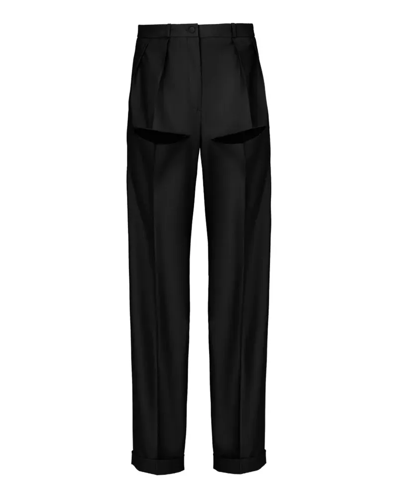 ALMAZ cut-out pleated trousers - Schwarz Schwarz