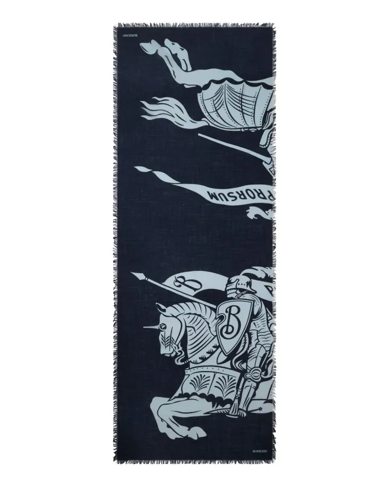 Burberry EKD Schal aus Wolle - Blau Blau