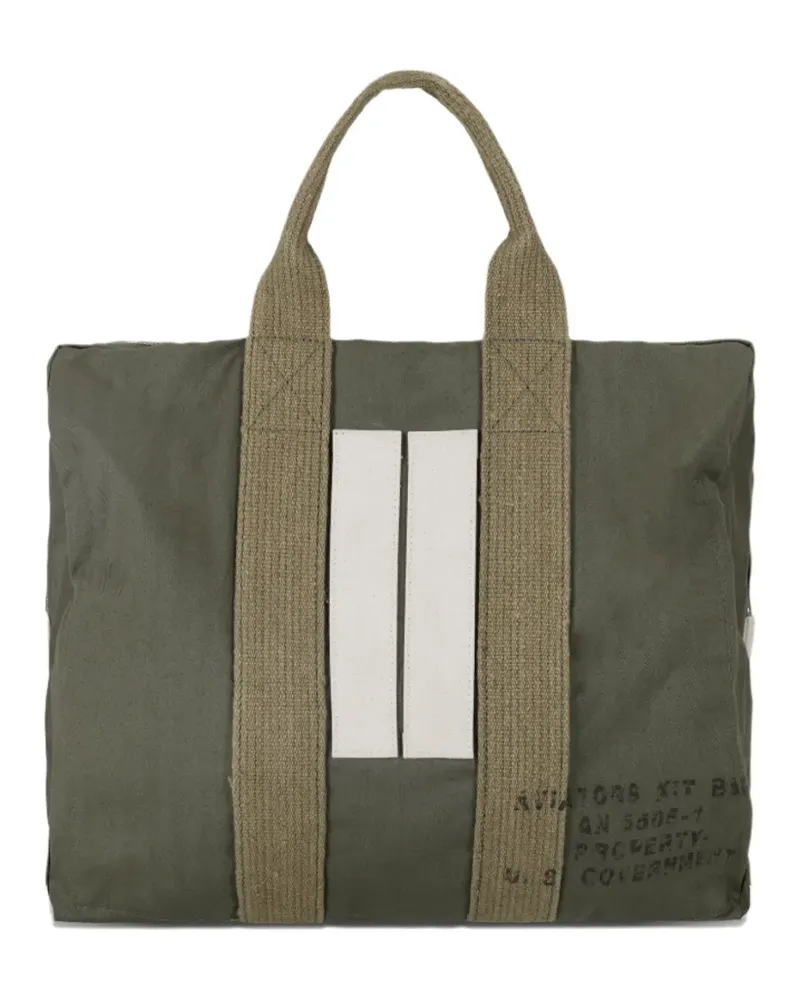 Fortela Aviatorbag herringbone zipped travel bag - Grün Grün