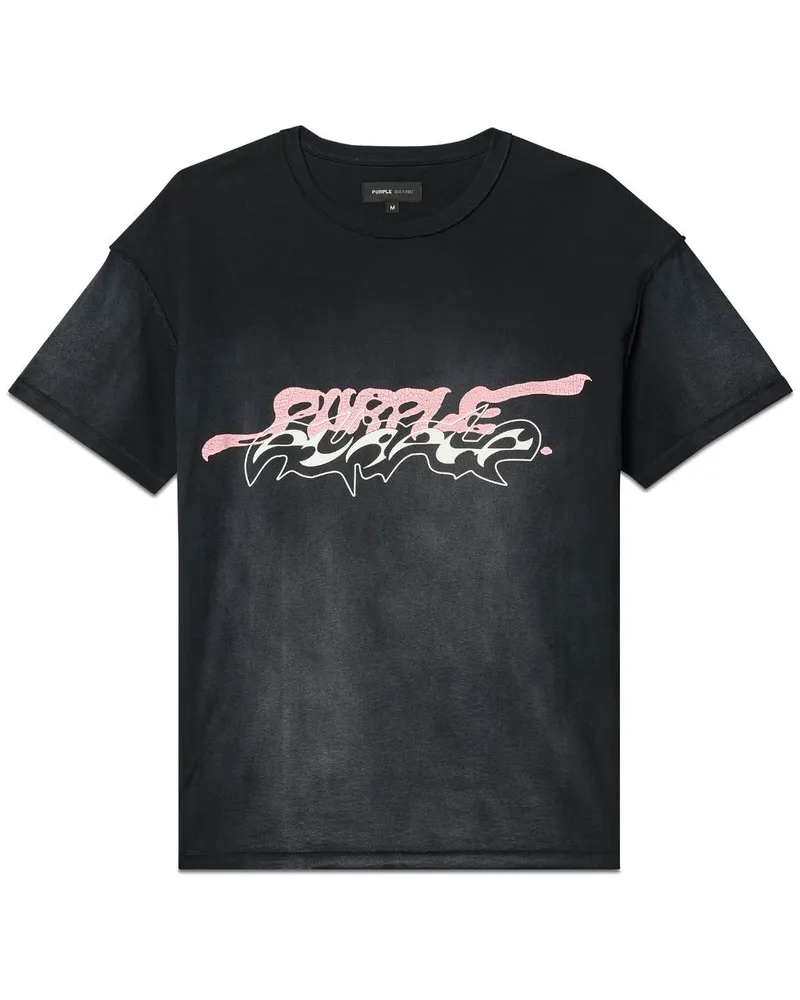 PURPLE BRAND Double Trouble T-Shirt - Schwarz Schwarz
