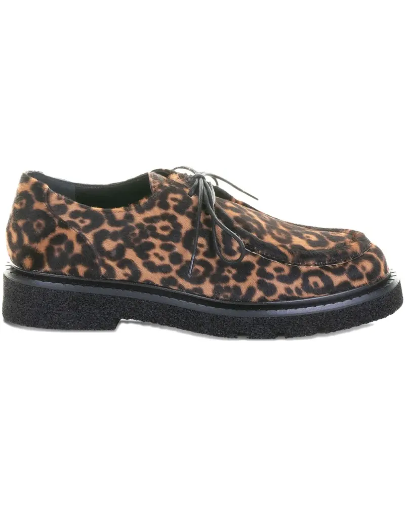 Guglielmo Rotta Derby-Schuhe mit Leopardenmuster 30mm - Braun Braun