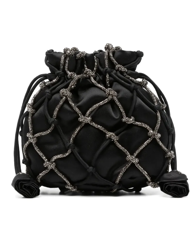 Rosantica Mini-Tasche mit Kristallen - Schwarz Schwarz